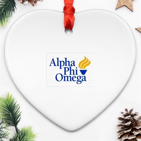a phi que  Heart Ornament (Two Sides) from ArtsNow.com Front