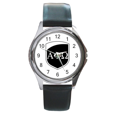 a phi que apo ups  Round Metal Watch from ArtsNow.com Front