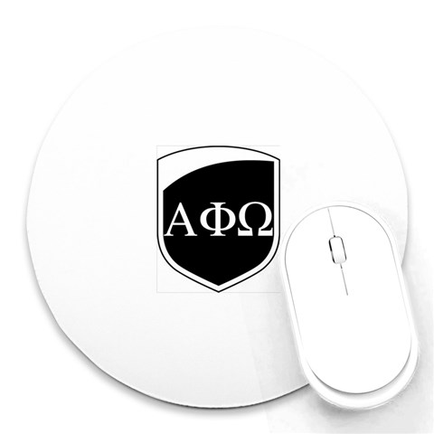 a phi que apo ups  Round Mousepad from ArtsNow.com Front