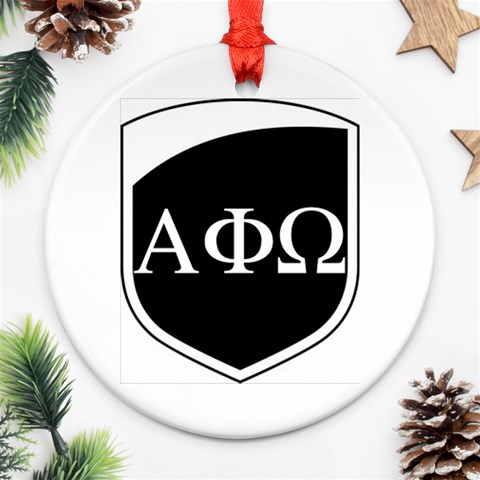 a phi que apo ups  Ornament (Round) from ArtsNow.com Front