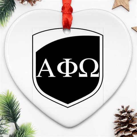 a phi que apo ups  Ornament (Heart) from ArtsNow.com Front