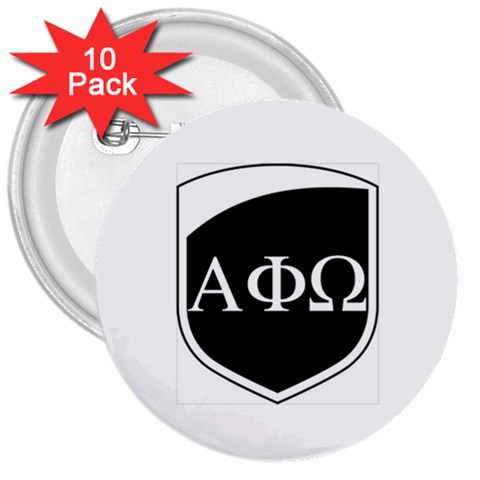 a phi que apo ups  3  Button (10 pack) from ArtsNow.com Front