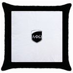 a phi que apo ups  Throw Pillow Case (Black)