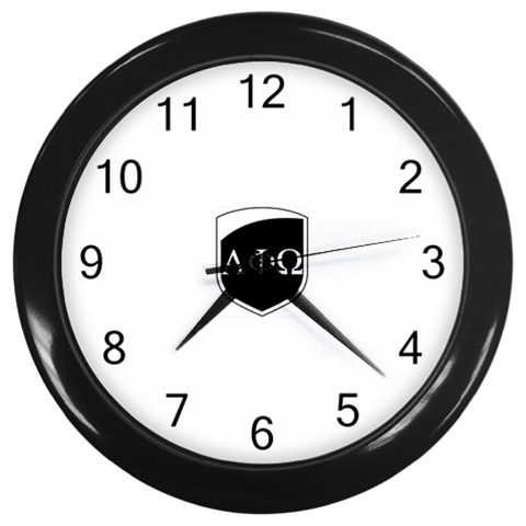 a phi que apo ups  Wall Clock (Black) from ArtsNow.com Front