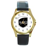 a phi que apo ups  Round Gold Metal Watch