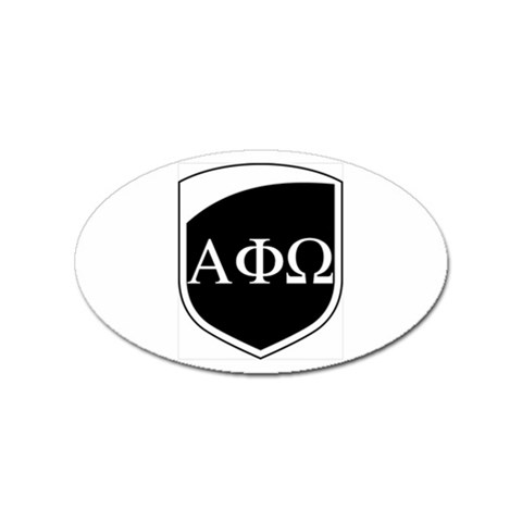 a phi que apo ups  Sticker (Oval) from ArtsNow.com Front
