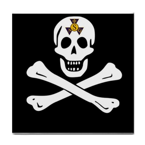 aphi que apo pirate logo Tile Coaster from ArtsNow.com Front