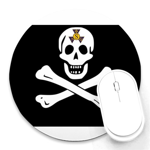 aphi que apo pirate logo Round Mousepad from ArtsNow.com Front