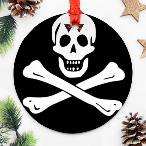 aphi que apo pirate logo Ornament (Round) from ArtsNow.com Front