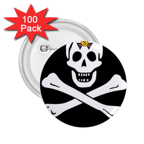aphi que apo pirate logo 2.25  Button (100 pack) from ArtsNow.com Front