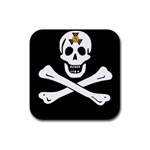 aphi que apo pirate logo Rubber Square Coaster (4 pack)