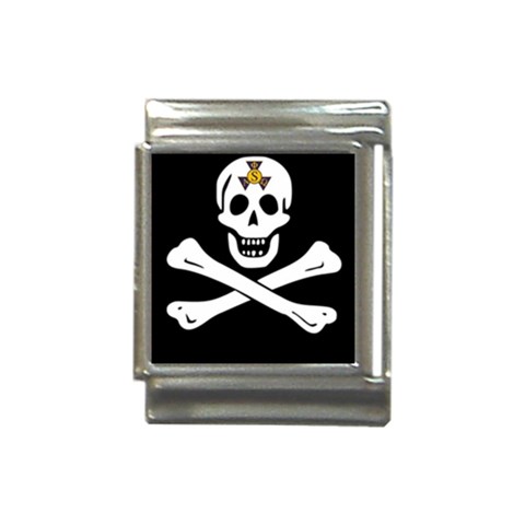 aphi que apo pirate logo Italian Charm (13mm) from ArtsNow.com Front