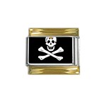 aphi que apo pirate logo Gold Trim Italian Charm (9mm)