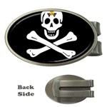 aphi que apo pirate logo Money Clip (Oval)