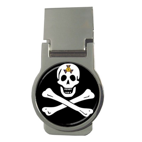 aphi que apo pirate logo Money Clip (Round) from ArtsNow.com Front