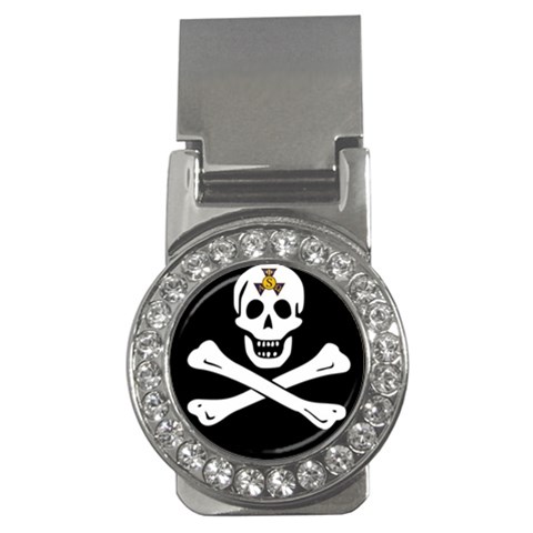 aphi que apo pirate logo Money Clip (CZ) from ArtsNow.com Front