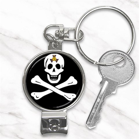 aphi que apo pirate logo Nail Clippers Key Chain from ArtsNow.com Front