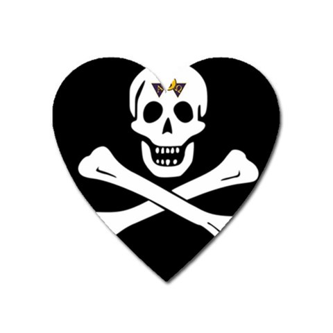 aphi que apo pirate logo Magnet (Heart) from ArtsNow.com Front