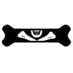 aphi que apo pirate logo Magnet (Dog Bone)