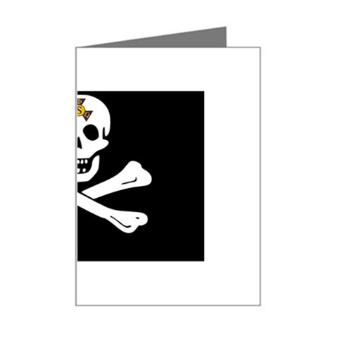 aphi que apo pirate logo Mini Greeting Card from ArtsNow.com Left