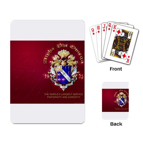 a phi que apo 59608 Playing Cards Single Design from ArtsNow.com Back