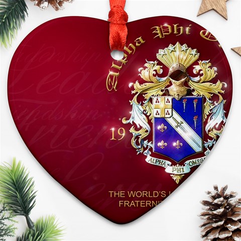 a phi que apo 59608 Heart Ornament (Two Sides) from ArtsNow.com Front
