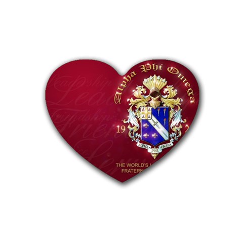 a phi que apo 59608 Rubber Heart Coaster (4 pack) from ArtsNow.com Front