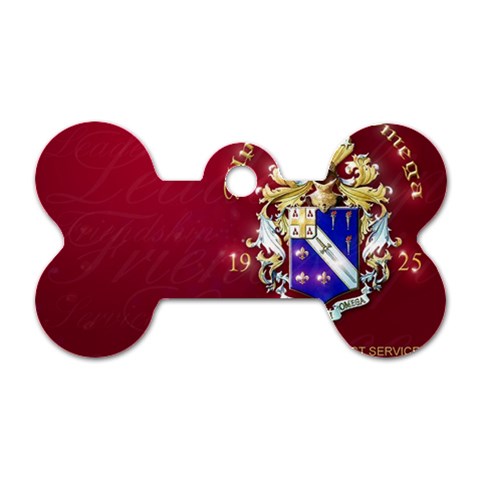 a phi que apo 59608 Dog Tag Bone (One Side) from ArtsNow.com Front