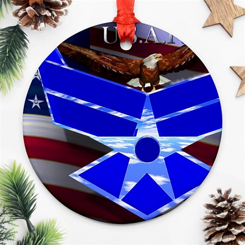 Air Force 4_WP Ornament (Round) from ArtsNow.com Front