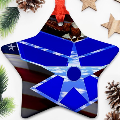 Air Force 4_WP Ornament (Star) from ArtsNow.com Front