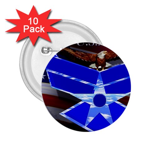 Air Force 4_WP 2.25  Button (10 pack) from ArtsNow.com Front