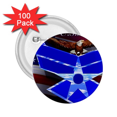 Air Force 4_WP 2.25  Button (100 pack) from ArtsNow.com Front