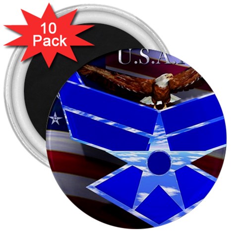 Air Force 4_WP 3  Magnet (10 pack) from ArtsNow.com Front