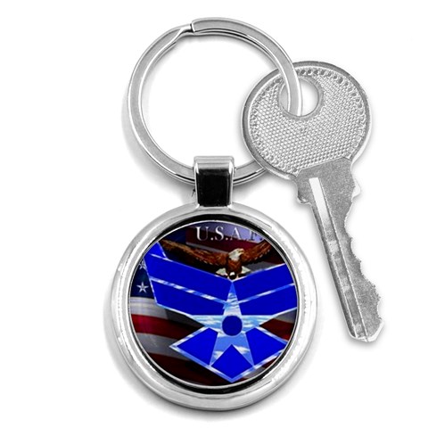 Air Force 4_WP Key Chain (Round) from ArtsNow.com Front