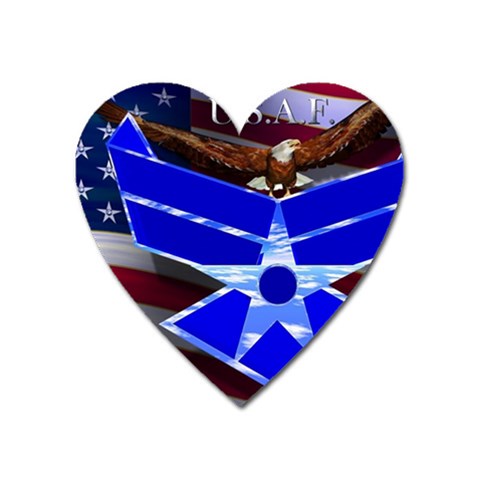Air Force 4_WP Magnet (Heart) from ArtsNow.com Front