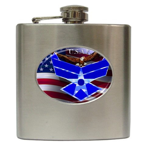 Air Force 4_WP Hip Flask (6 oz) from ArtsNow.com Front