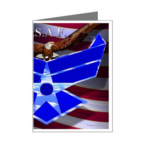 Air Force 4_WP Mini Greeting Card from ArtsNow.com Left