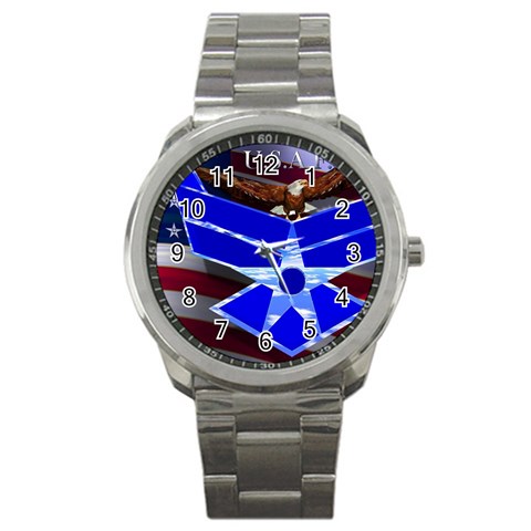 Air Force 4_WP Sport Metal Watch from ArtsNow.com Front