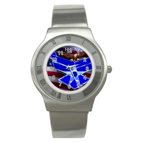 Air Force 4_WP Stainless Steel Watch from ArtsNow.com Front