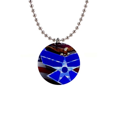 Air Force 4_WP 1  Button Necklace from ArtsNow.com Front