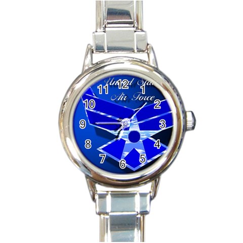 Air Force 3_WP Round Italian Charm Watch from ArtsNow.com Front