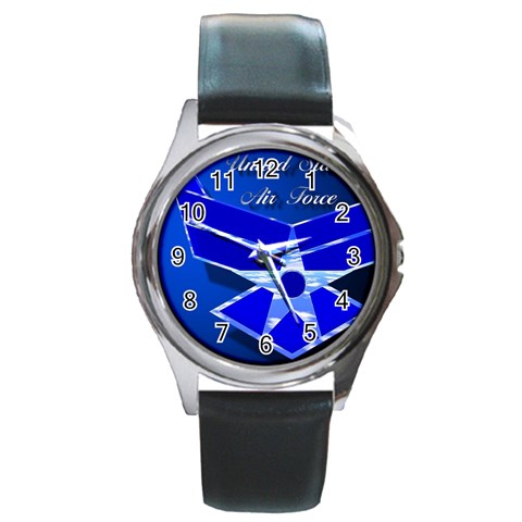 Air Force 3_WP Round Metal Watch from ArtsNow.com Front