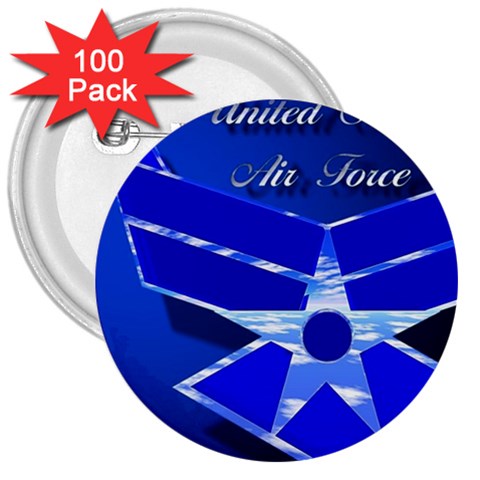 Air Force 3_WP 3  Button (100 pack) from ArtsNow.com Front