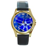 Air Force 3_WP Round Gold Metal Watch