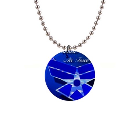 Air Force 3_WP 1  Button Necklace from ArtsNow.com Front