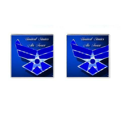 Air Force 3_WP Cufflinks (Square) from ArtsNow.com Front(Pair)