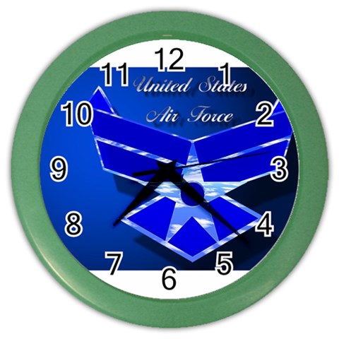 Air Force 3_WP Color Wall Clock from ArtsNow.com Front
