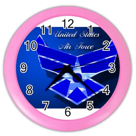 Air Force 3_WP Color Wall Clock from ArtsNow.com Front