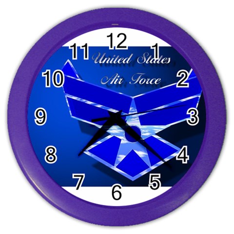 Air Force 3_WP Color Wall Clock from ArtsNow.com Front