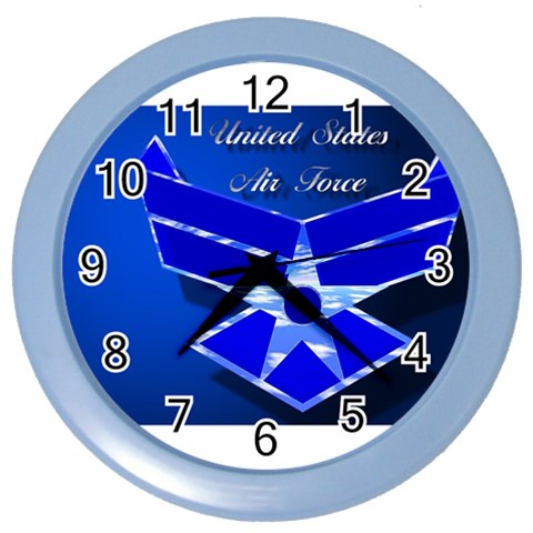 Air Force 3_WP Color Wall Clock from ArtsNow.com Front